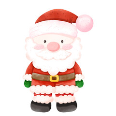 Santa Claus red dress cartoon watercolor