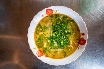 Snakehead fish noodle soup, Vietnamese dish