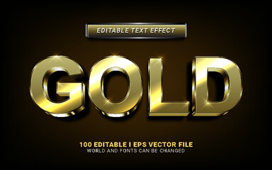 gold 3d style text effect