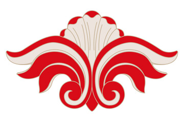 Obraz premium Luxury festive Chinese oriental traditional culture premium classical decoration red gold line art design vector illustration. Covers, greeting cards, logos, packaging, posters, backgrounds -Greeting 