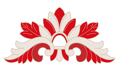 Obraz premium Luxury festive Chinese oriental traditional culture premium classical decoration red gold line art design vector illustration. Covers, greeting cards, logos, packaging, posters, backgrounds -Greeting 