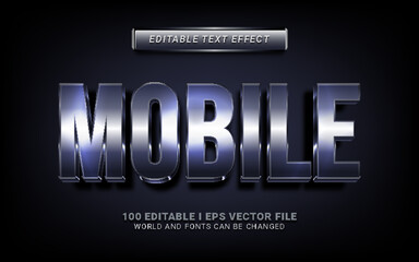 mobile 3d style text effect