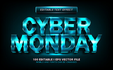 cyber monday 3d style text effect