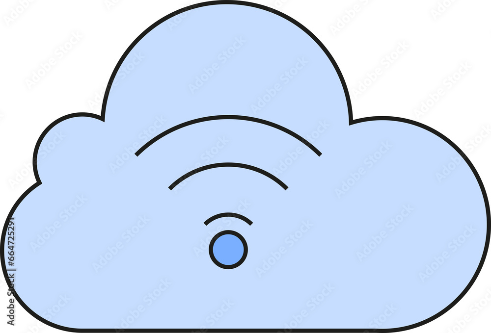 Wall mural Cloud and Wifi Icon
