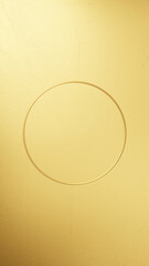 金色の円とざらざらした紙の背景画像。抽象的な背景。（縦長）