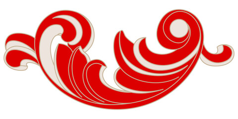 Luxury festive Chinese oriental traditional culture premium classical decoration red gold line art design vector illustration. Covers, greeting cards, logos, packaging, posters, backgrounds -Greeting 