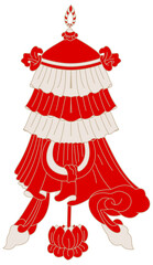 Luxury festive Chinese oriental traditional culture premium classical decoration red gold line art design vector illustration. Covers, greeting cards, logos, packaging, posters, backgrounds -Greeting 