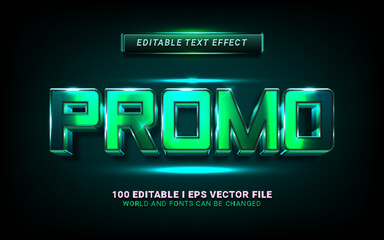 promo 3d style text effect