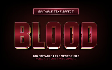 blood 3d style text effect