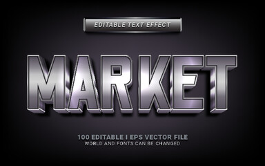 market 3d style text effect