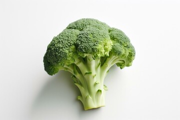 Broccoli on white background. Generative AI