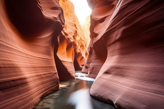 A breathtaking and fantastical image of a canyon. Generative AI