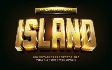 island 3d style text effect