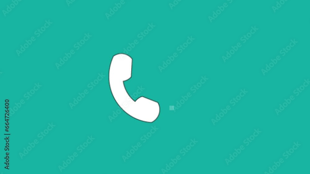 Poster calling icon concept animation and radio wave background