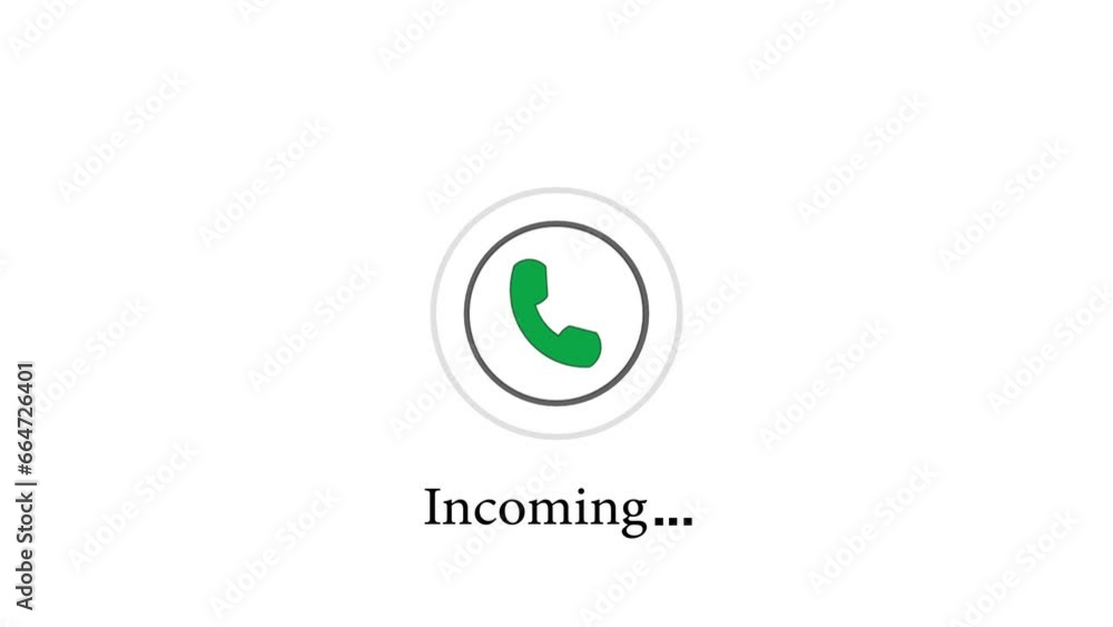 Poster calling icon concept animation and radio wave background