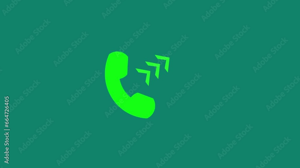 Poster calling icon concept animation and radio wave background