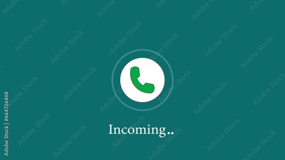 Poster call icon incoming call animation concept