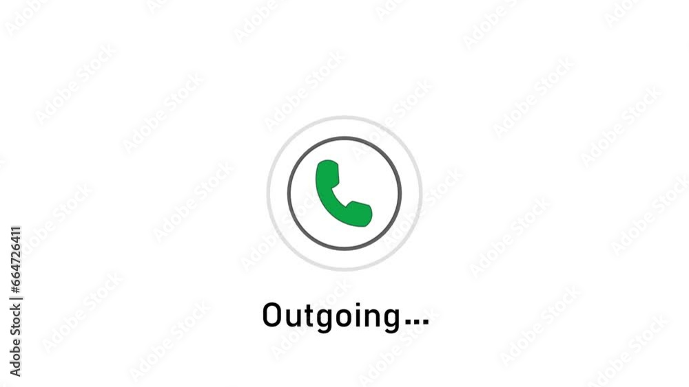 Poster calling icon concept animation and radio wave background