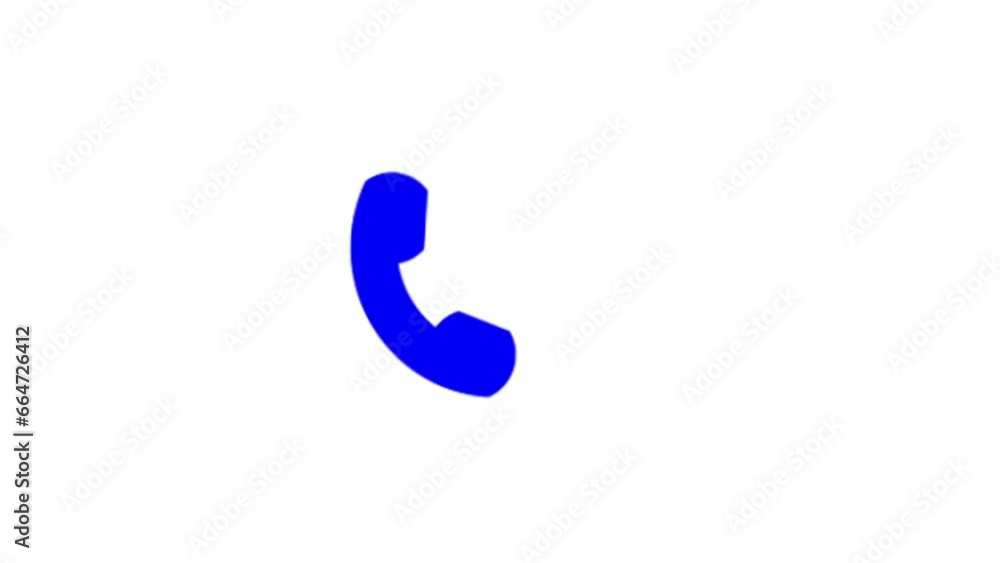 Poster calling icon concept animation and radio wave background