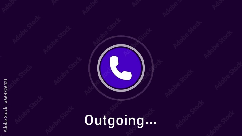 Poster calling icon concept animation and radio wave background