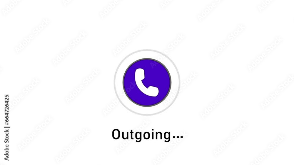 Poster calling icon concept animation and radio wave background