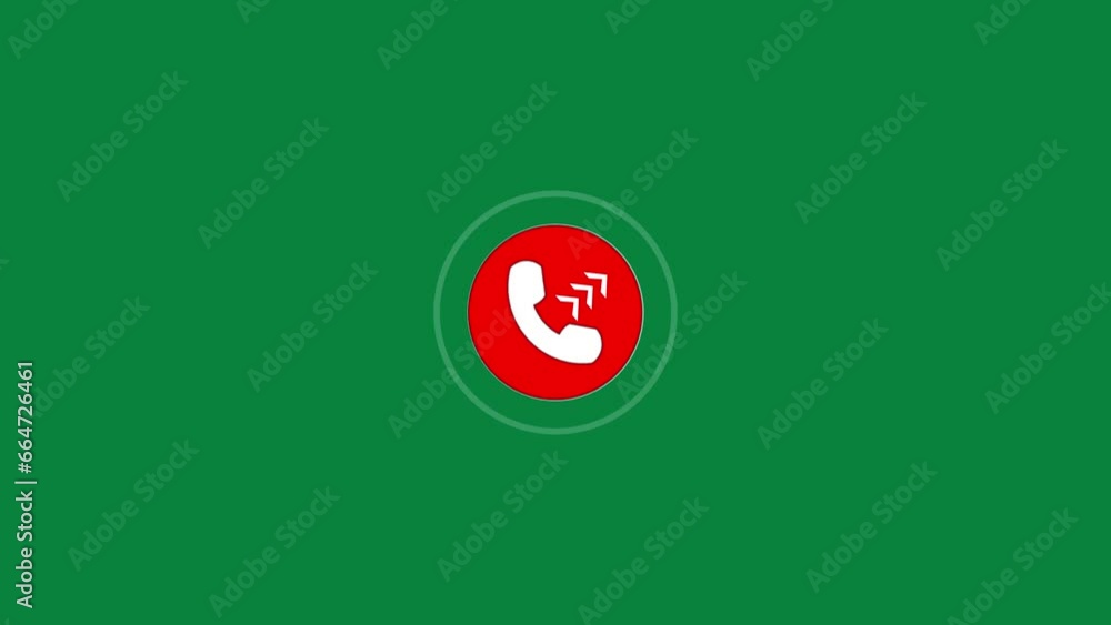 Poster calling icon concept animation and radio wave background