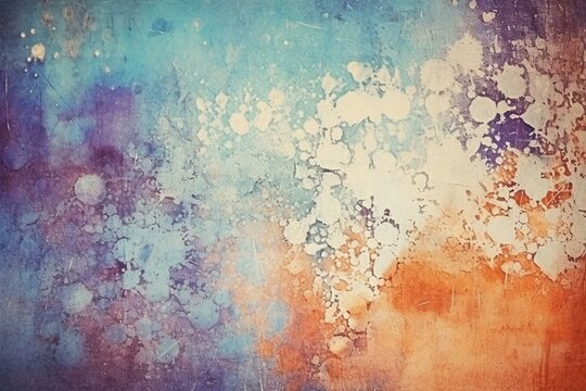 Colorful abstract background with worn-out grungy texture. Generative AI © Ronnie
