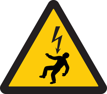 precauci&oacute;n, riesgo de electrocuci&oacute;n, puede ser electrocutado, alto nivel de electricidad, caution, risk of electrocution, you may be electrocuted, high level of electricity, sign, symbol