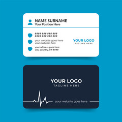 Healthcare doctor professional visiting business card template