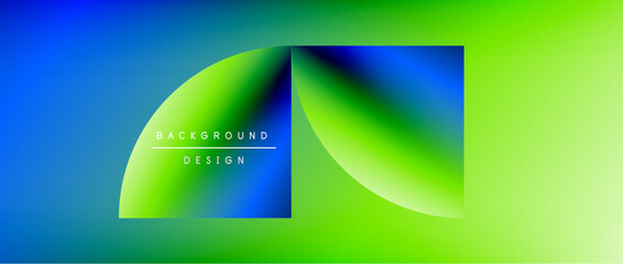 Circles and round shapes with gradients. Minimal abstract background, round geometric shapes, clean and structured design