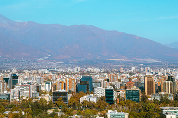   city of Santiago Chile with its buildings 