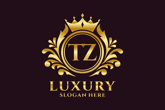 Initial TZ Letter Royal Luxury Logo template in vector art for luxurious branding projects and other vector illustration.