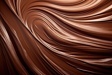 Delicious Cocoa Swirl - Captivating Chocolate Brown Color in a Tempting Image, generative AI