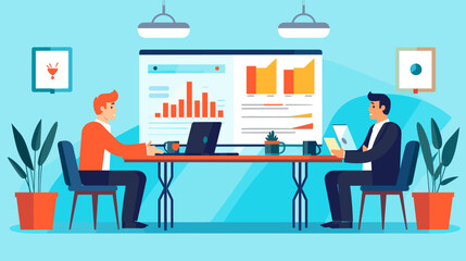 Concept vector illustration of business meeting.
