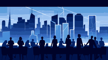 Concept vector illustration of business meeting.