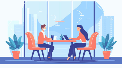 Concept vector illustration of business meeting.
