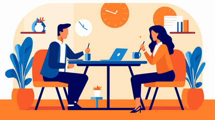 Concept vector illustration of business meeting.