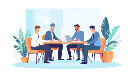 Concept vector illustration of business meeting.
