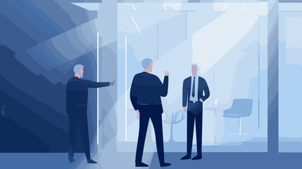 Fototapeta premium Concept vector illustration of business meeting.