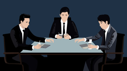 Concept vector illustration of business meeting.