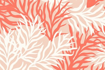 Coral Color Fashion: Simple Decorative Pattern for Trendy and Stylish Designs, generative AI