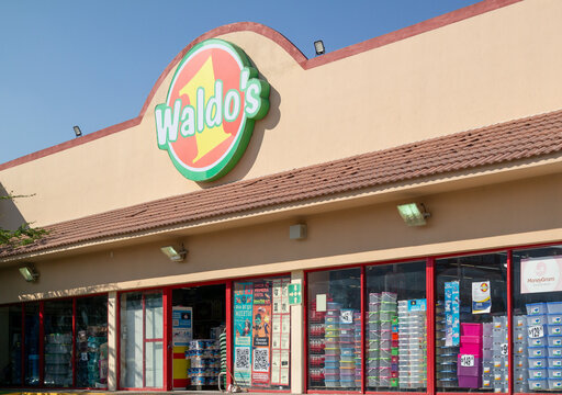 Guadalajara Jalisco, Mexico; September 19, 2023: "Exterior facade of the Waldos 1 retail store in the city of Zapopan, Mexico"