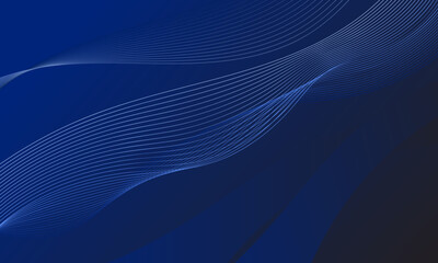 dark blue curves waves lines smooth gradient abstract background