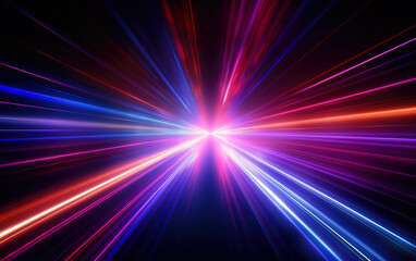 Obraz premium Speeding light lines background