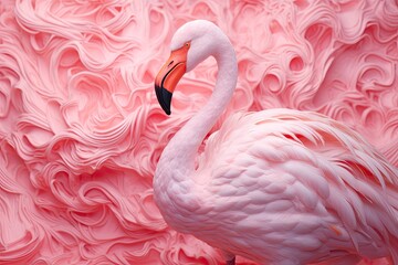 Flamingo Pink Color: Dreamy Cotton Candy Swirls - An Ode to Delicate Hues, generative AI