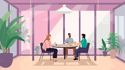 Concept vector illustration of business meeting.