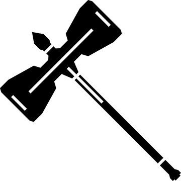 War hammer. Heavy iron weapon.