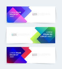 Geometric banner design with Vector presentation template.