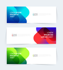 Geometric banner design with Vector presentation template.