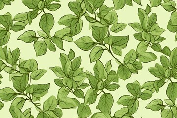 Oregano Green Color: Mediterranean Herb Pattern - A Breathtaking Visual Delight, generative AI